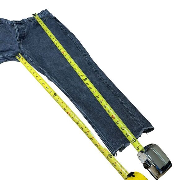 Everlane The 90s Cheeky Jeans Womens 31 Crop Gray Wash 100% Cotton Button Fly - Picture 11 of 12